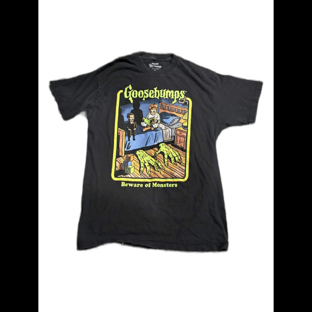 Goosebumps Beware of Monsters T Shirt Mens Medium Black Changes Horror Graphic